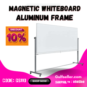 GS192 Digital Magnetic White board with Aluminum Frame, 90x120 cm, Movable - Image 1