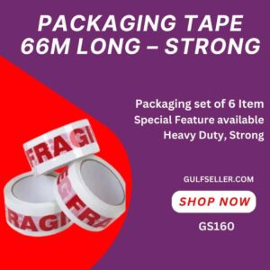 GS160 SAKPHIL Handle with care- Fragile Packaging Tape 66M Long – Strong (set of 3)