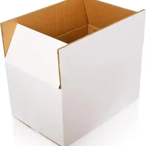 GS157 -Corrugated Carton Box, 3ply brown inside and outside white, Size:  45cmx32cmx30cm set of 5pcs