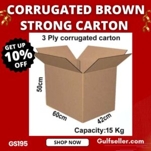 GS195 SAKPHIL Best Corrugated 3 PLY Brown Carton Box (50x60x42)CM In 2025 - Image 1