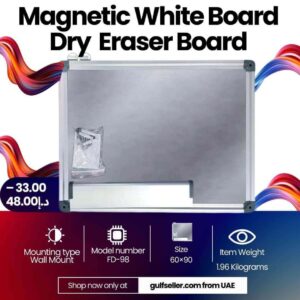 GS191 Office white board, 120cm x 240 cm Large Magnetic Dry Erase Board for Students & Teachers